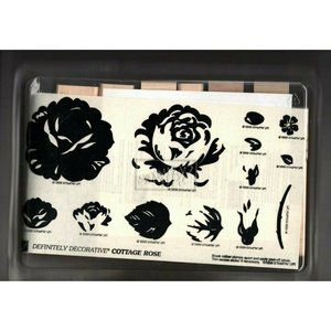 Stampin' Up Definitely Decorative Cottage Rose New Unmounted Stamps 1999